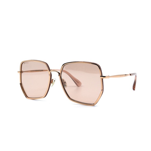 JIMMY CHOO ALINE/S EYR ROSE GOLD NUDE AUTHENTIC SUNGLASSES - Picture 4 of 13